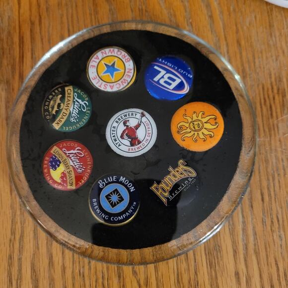 Bottle Cap Resin Beer 5" Coaster for Dudes & Dudettes That Like Their Brew - Picture 3 of 11